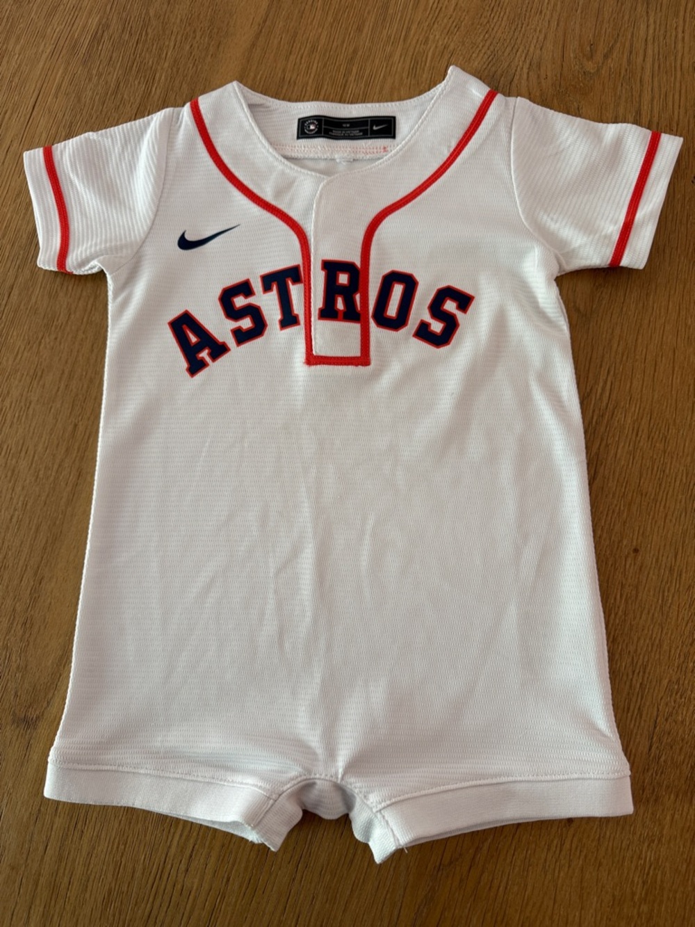 Nike Astros White Baby Romper
